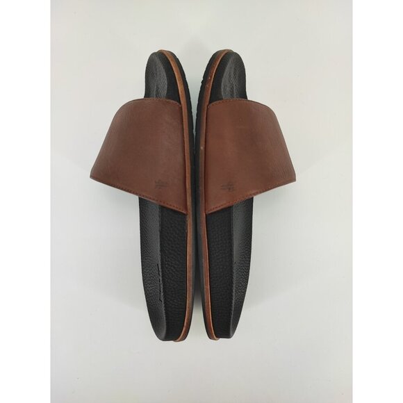 FRYE Men's Brown Leather Slip-On Sandals Size 10 US - Picture 6 of 8